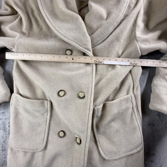 Mulberry Street Coat Womens Medium Shawl Collar Double Breasted Country Trench - Picture 7 of 13